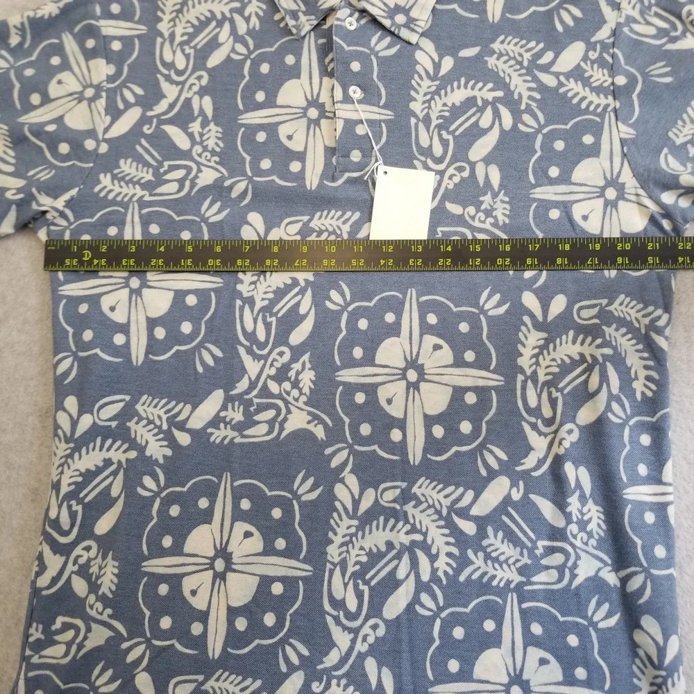 VTG Ralph Lauren Polo Shirt Mens M Blue USA Floral Paisley Deadstock NWT 90s